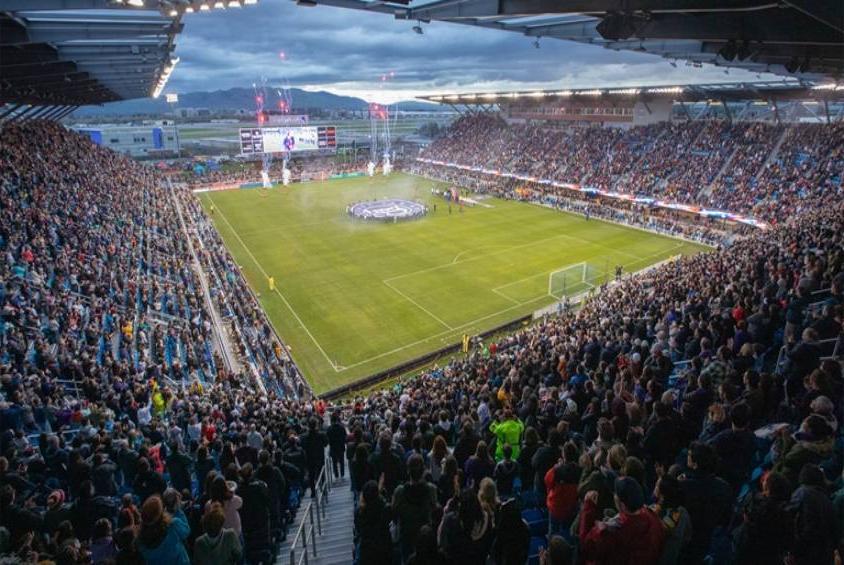 Inaugural Bay Football Club match at Paypal Park in San Jose.